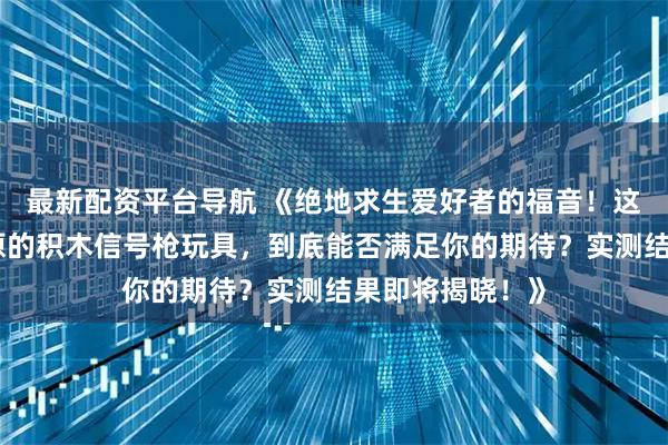 最新配资平台导航 《绝地求生爱好者的福音！这四款号称高还原的积木信号枪玩具，到底能否满足你的期待？实测结果即将揭晓！》